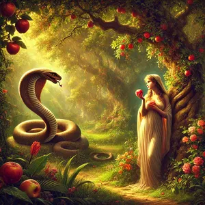 4. Entonces la serpiente dijo a la mujer: No moriréis;
